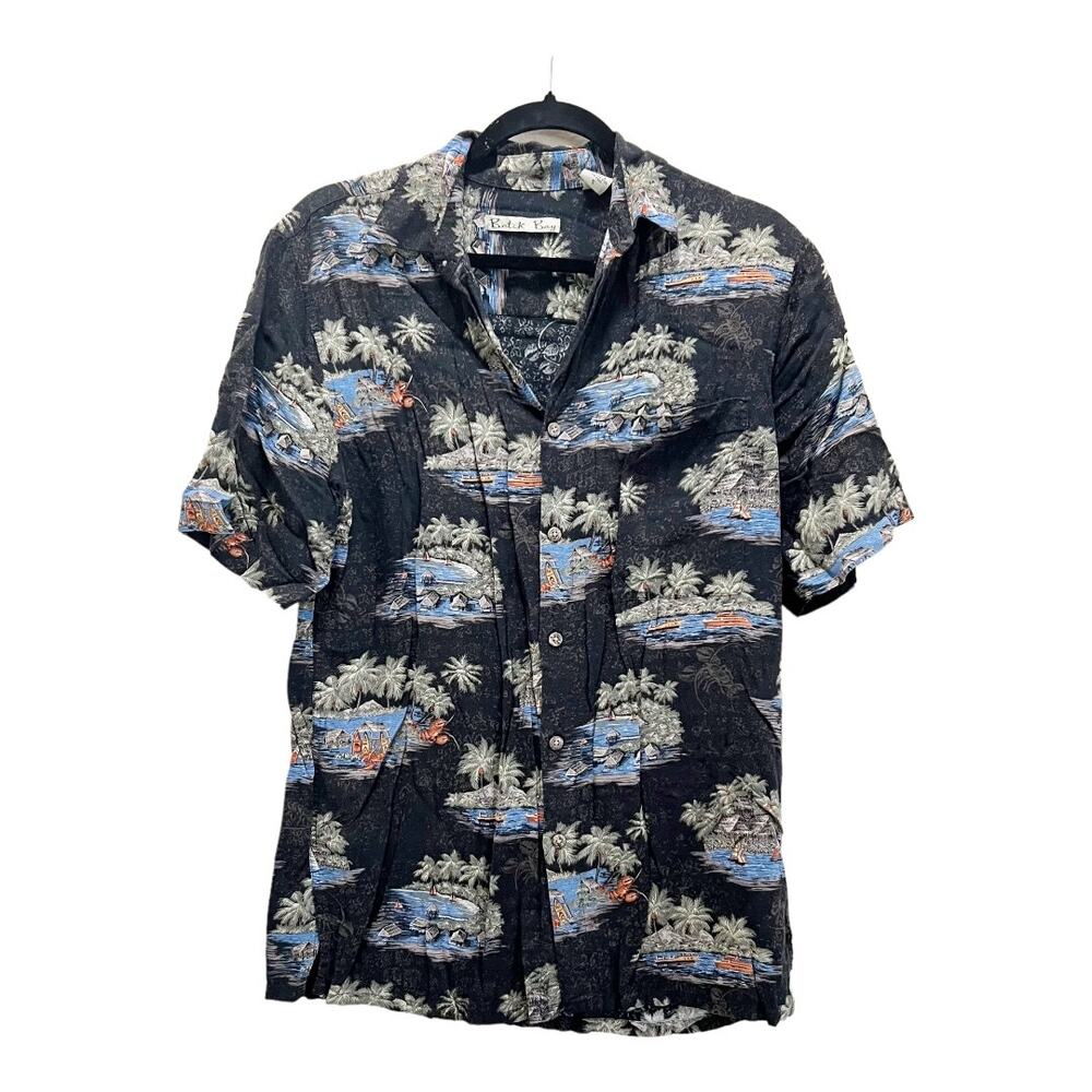 Batik Bay Vintage Hawaiian Dad Shirt Tourist Short Sleeve Collared Shirt Sz S